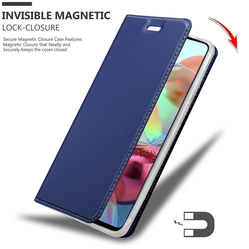 Cadorabo Hülle kompatibel mit Samsung Galaxy A71 5G Schutzhülle mit Magnetverschluss, Standfunktion und Kartenfach