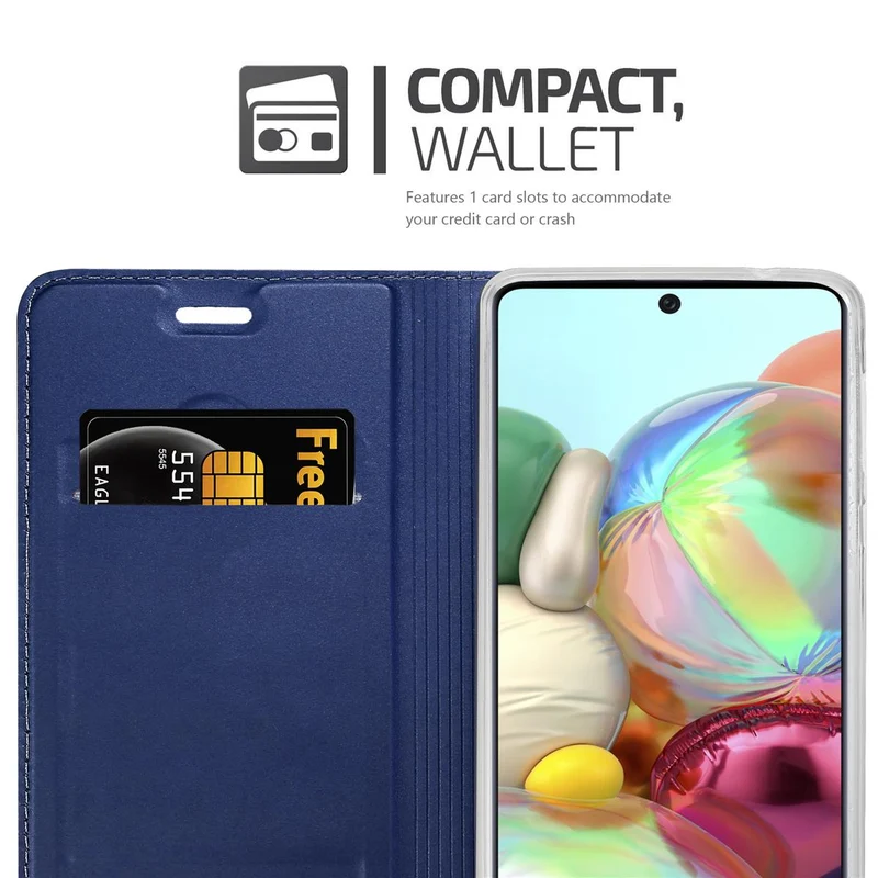 Cadorabo Hülle kompatibel mit Samsung Galaxy A71 5G Schutzhülle mit Magnetverschluss, Standfunktion und Kartenfach