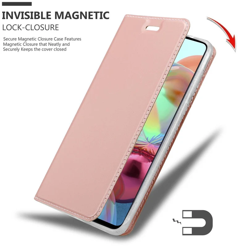 Cadorabo Hülle kompatibel mit Samsung Galaxy A71 5G Schutzhülle mit Magnetverschluss, Standfunktion und Kartenfach