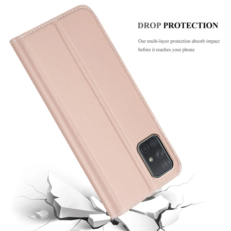 Cadorabo Hülle kompatibel mit Samsung Galaxy A71 5G Schutzhülle mit Magnetverschluss, Standfunktion und Kartenfach