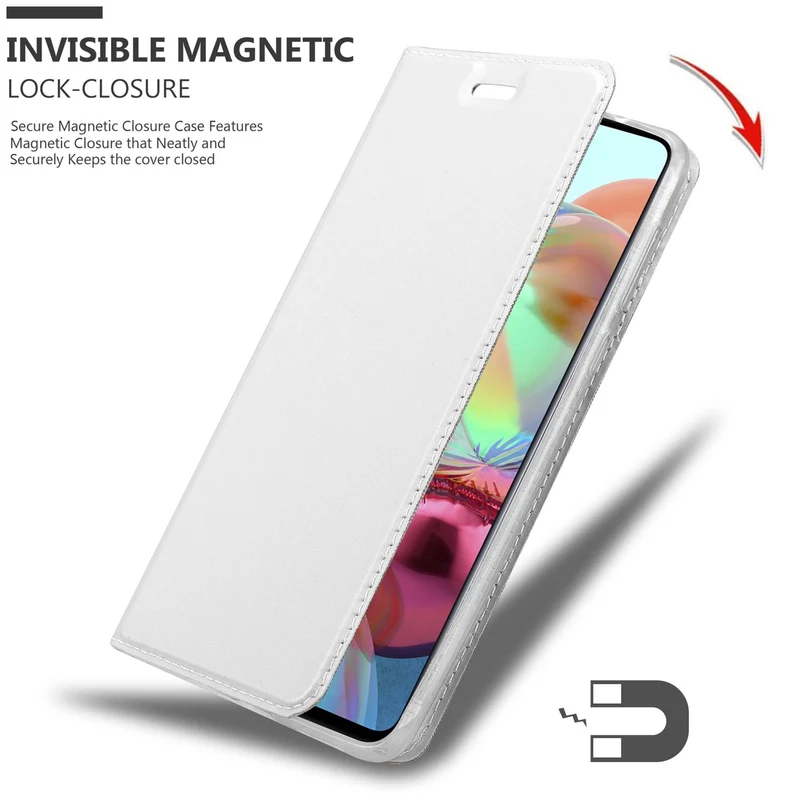 Cadorabo Hülle kompatibel mit Samsung Galaxy A71 5G Schutzhülle mit Magnetverschluss, Standfunktion und Kartenfach