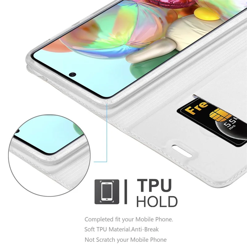 Cadorabo Hülle kompatibel mit Samsung Galaxy A71 5G Schutzhülle mit Magnetverschluss, Standfunktion und Kartenfach