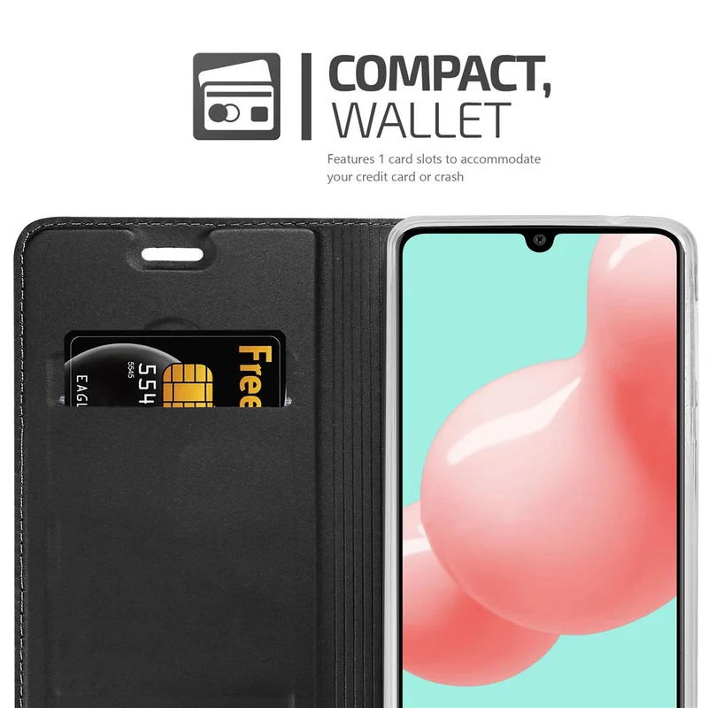 Cadorabo Hülle kompatibel mit Samsung Galaxy A41 Schutzhülle mit Magnetverschluss, Standfunktion und Kartenfach