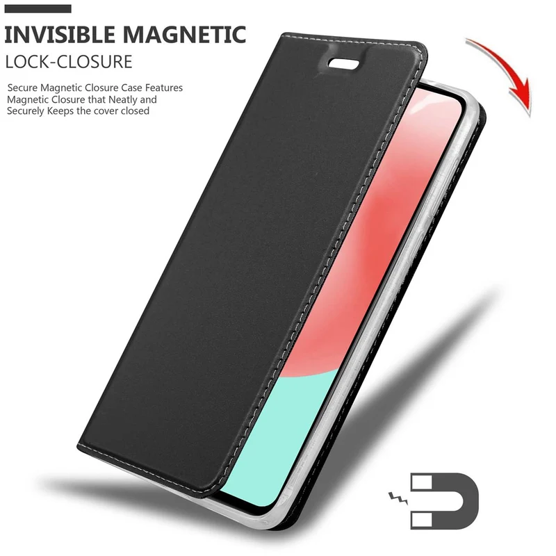 Cadorabo Hülle kompatibel mit Samsung Galaxy A41 Schutzhülle mit Magnetverschluss, Standfunktion und Kartenfach