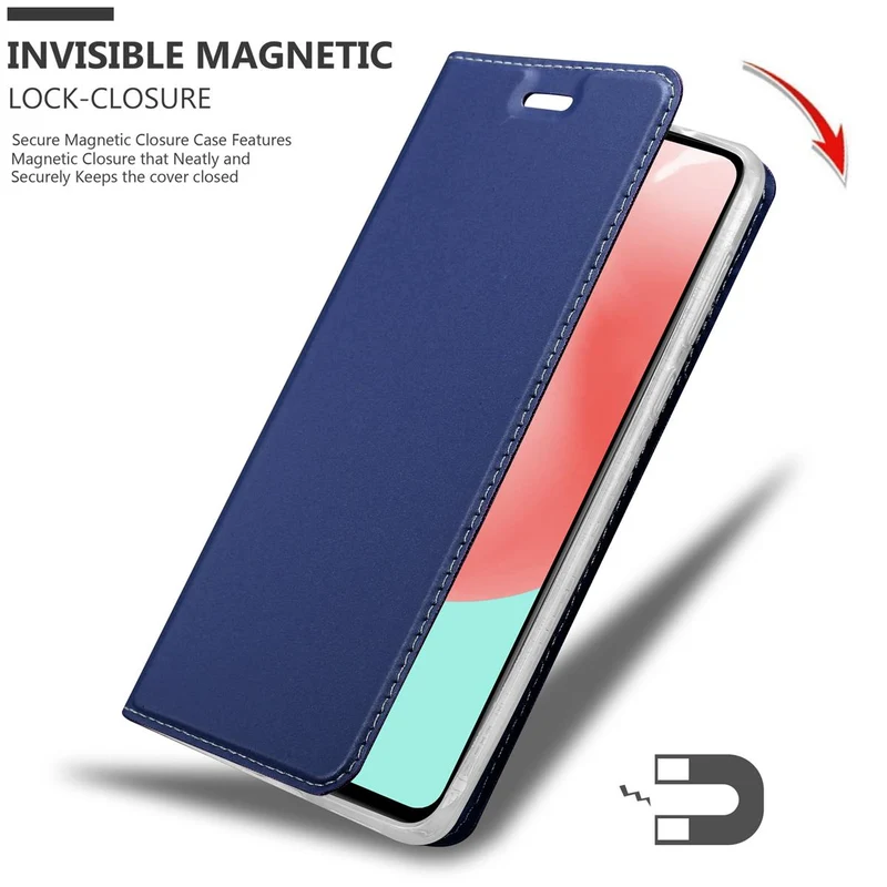 Cadorabo Hülle kompatibel mit Samsung Galaxy A41 Schutzhülle mit Magnetverschluss, Standfunktion und Kartenfach