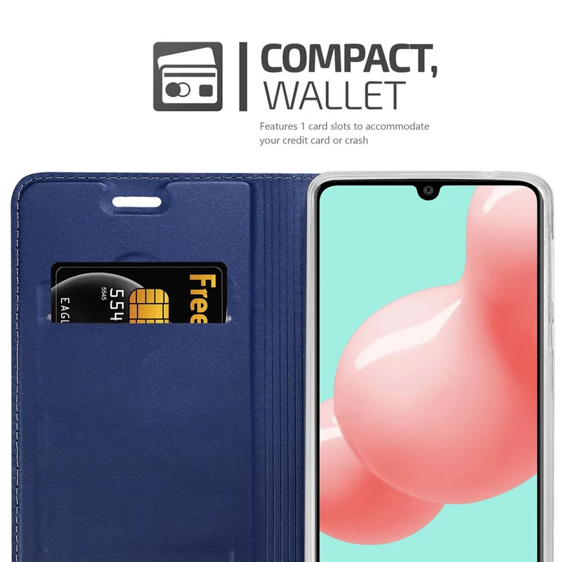 Cadorabo Hülle kompatibel mit Samsung Galaxy A41 Schutzhülle mit Magnetverschluss, Standfunktion und Kartenfach