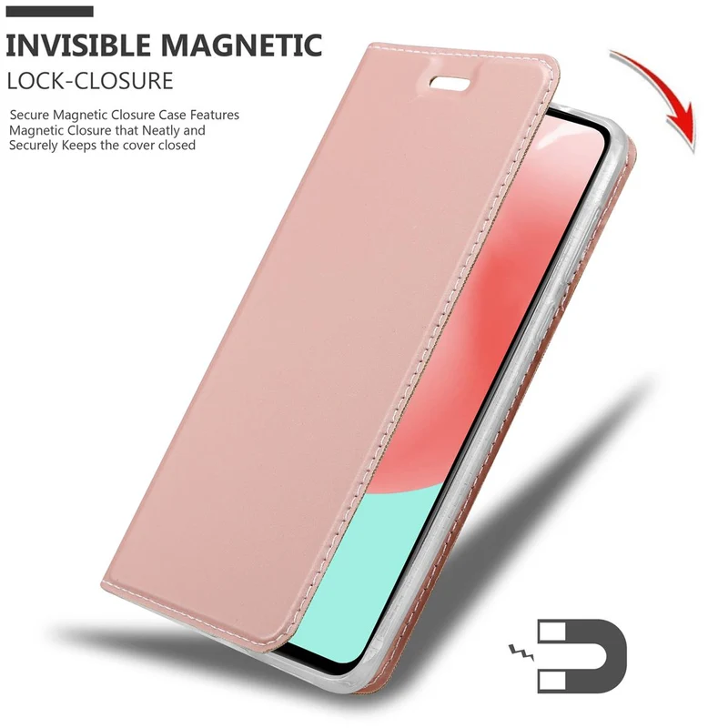Cadorabo Hülle kompatibel mit Samsung Galaxy A41 Schutzhülle mit Magnetverschluss, Standfunktion und Kartenfach