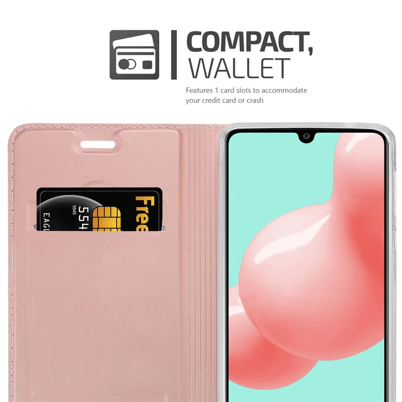 Cadorabo Hülle kompatibel mit Samsung Galaxy A41 Schutzhülle mit Magnetverschluss, Standfunktion und Kartenfach