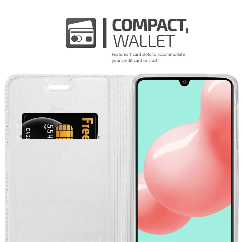 Cadorabo Hülle kompatibel mit Samsung Galaxy A41 Schutzhülle mit Magnetverschluss, Standfunktion und Kartenfach