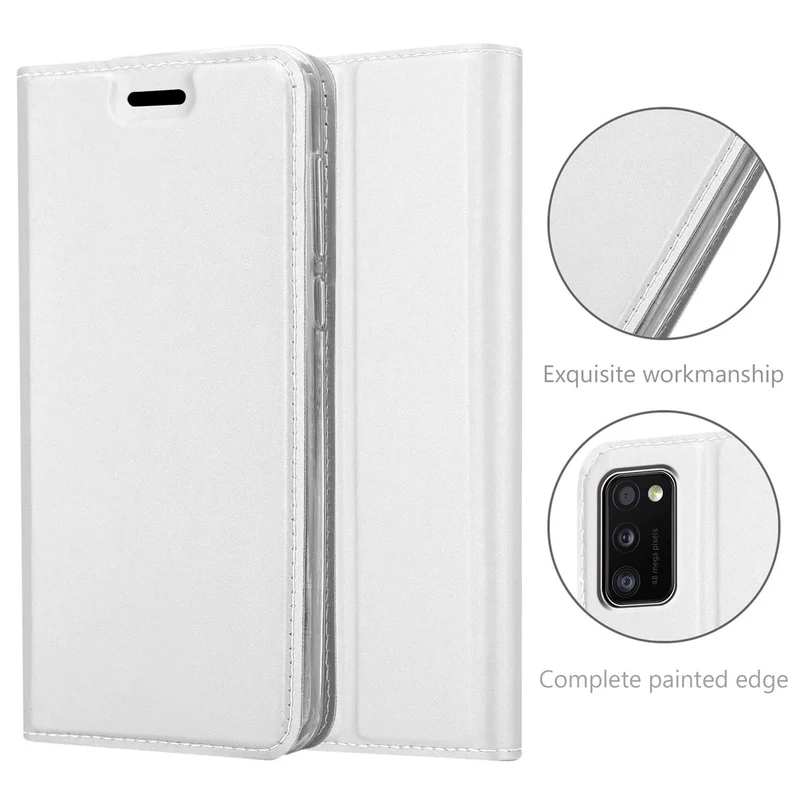Cadorabo Hülle kompatibel mit Samsung Galaxy A41 Schutzhülle mit Magnetverschluss, Standfunktion und Kartenfach