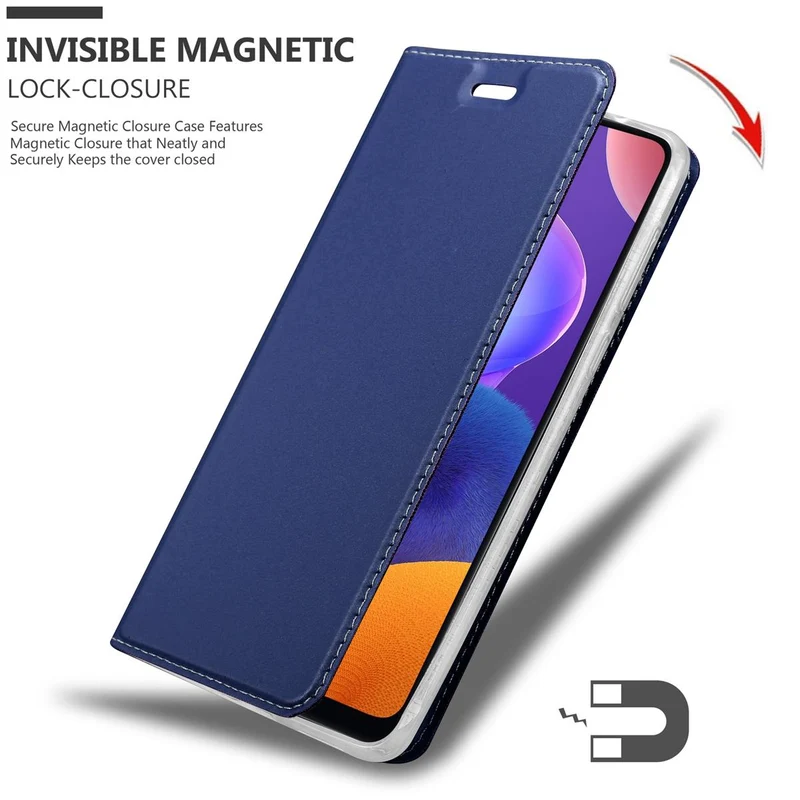 Cadorabo Hülle kompatibel mit Samsung Galaxy A31 Schutzhülle mit Magnetverschluss, Standfunktion und Kartenfach