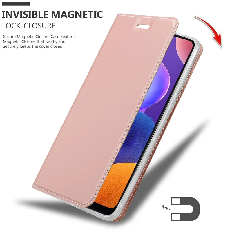 Cadorabo Hülle kompatibel mit Samsung Galaxy A31 Schutzhülle mit Magnetverschluss, Standfunktion und Kartenfach