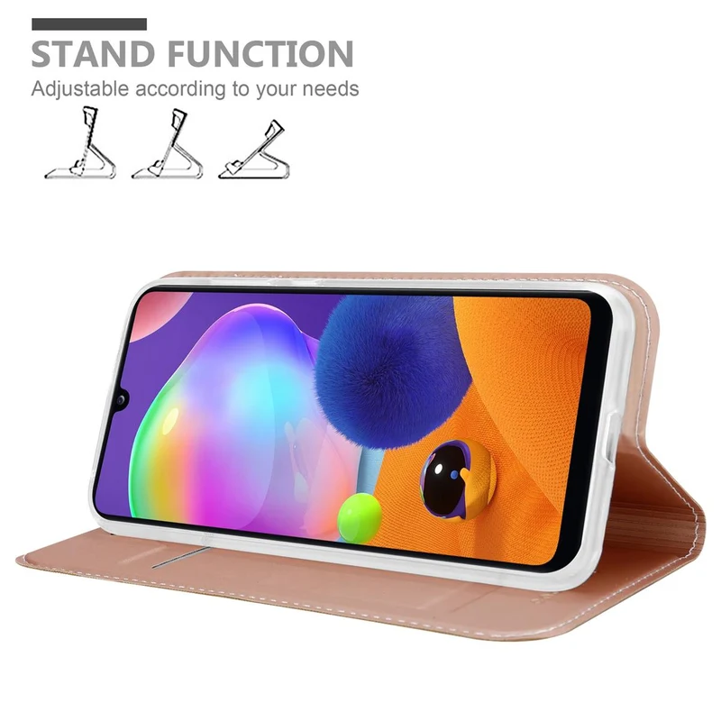 Cadorabo Hülle kompatibel mit Samsung Galaxy A31 Schutzhülle mit Magnetverschluss, Standfunktion und Kartenfach
