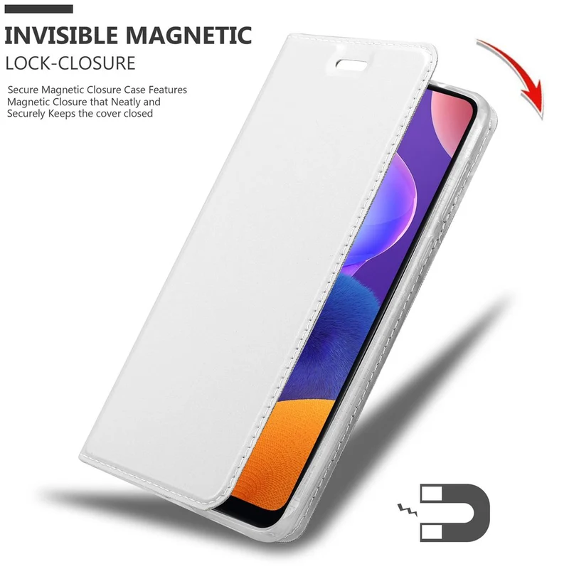 Cadorabo Hülle kompatibel mit Samsung Galaxy A31 Schutzhülle mit Magnetverschluss, Standfunktion und Kartenfach