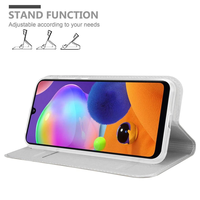 Cadorabo Hülle kompatibel mit Samsung Galaxy A31 Schutzhülle mit Magnetverschluss, Standfunktion und Kartenfach
