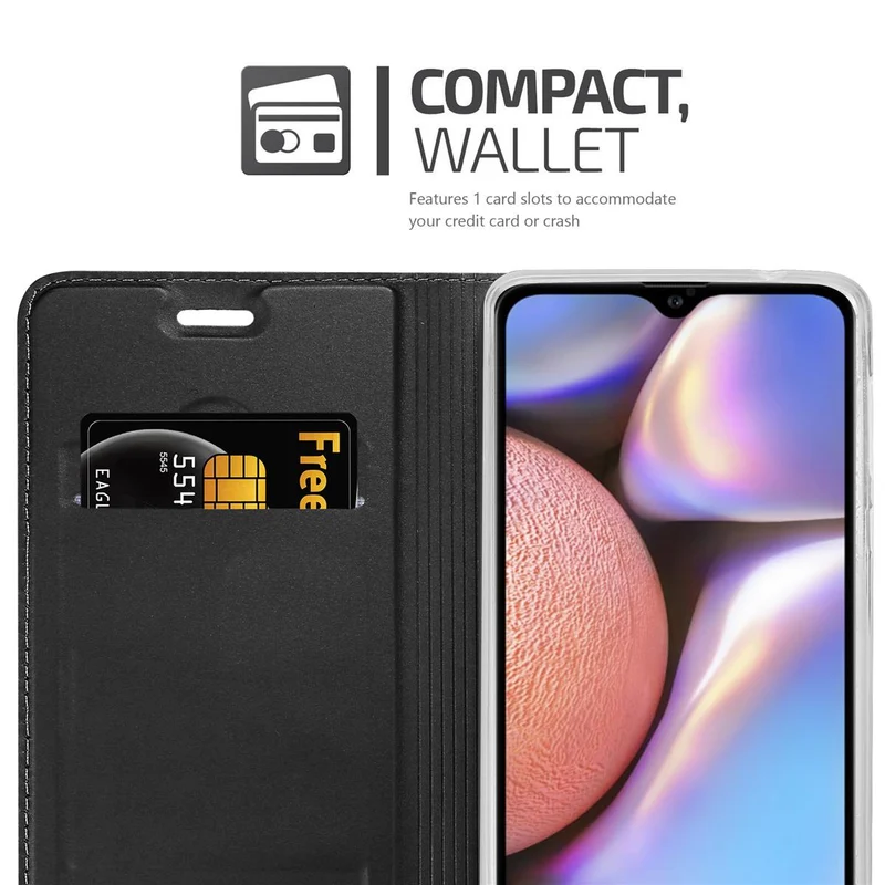 Cadorabo Hülle kompatibel mit Samsung Galaxy A10s / M01s Schutzhülle mit Magnetverschluss, Standfunktion und Kartenfach