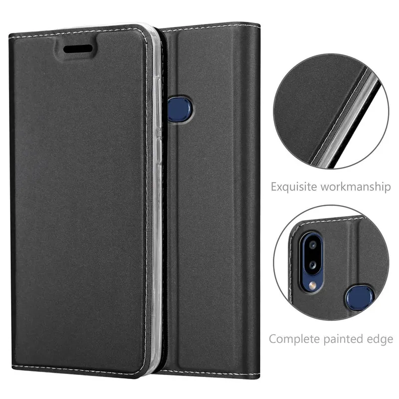 Cadorabo Hülle kompatibel mit Samsung Galaxy A10s / M01s Schutzhülle mit Magnetverschluss, Standfunktion und Kartenfach