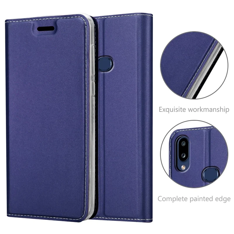 Cadorabo Hülle kompatibel mit Samsung Galaxy A10s / M01s Schutzhülle mit Magnetverschluss, Standfunktion und Kartenfach