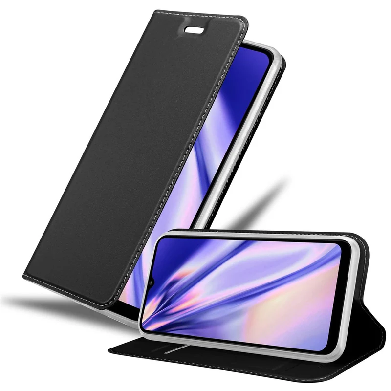 Cadorabo Hülle kompatibel mit Samsung Galaxy A02s Schutzhülle mit Magnetverschluss, Standfunktion und Kartenfach