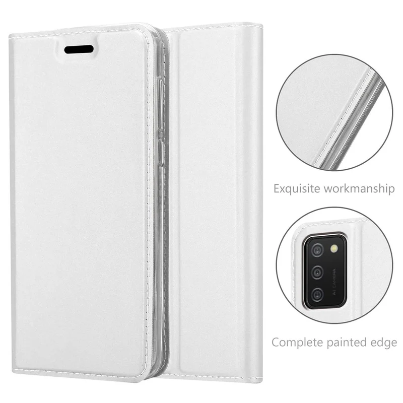 Cadorabo Hülle kompatibel mit Samsung Galaxy A02s Schutzhülle mit Magnetverschluss, Standfunktion und Kartenfach
