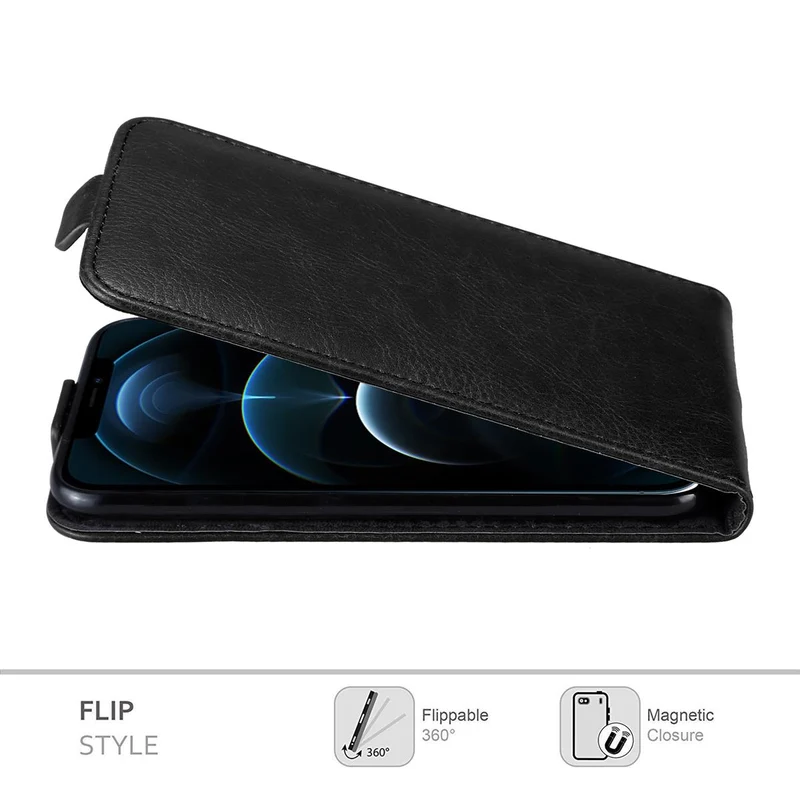 Cadorabo Hülle kompatibel mit Apple iPhone 12 PRO MAX Schutzhülle im Flip Design mit Magnetverschluss