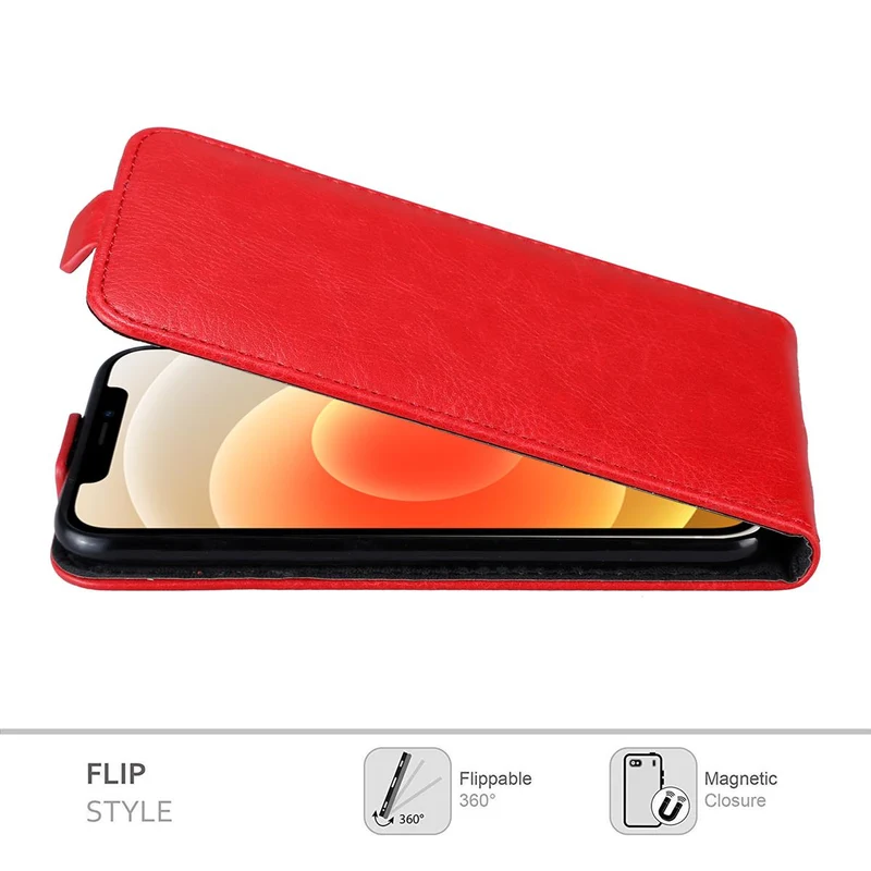 Cadorabo Hülle kompatibel mit Apple iPhone 12 MINI Schutzhülle im Flip Design mit Magnetverschluss