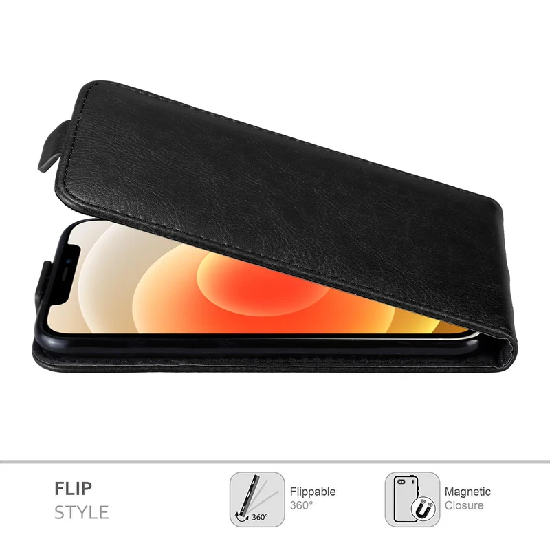 Cadorabo Hülle kompatibel mit Apple iPhone 12 MINI Schutzhülle im Flip Design mit Magnetverschluss