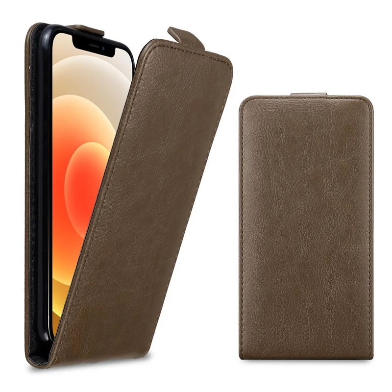Cadorabo Hülle kompatibel mit Apple iPhone 12 MINI Schutzhülle im Flip Design mit Magnetverschluss