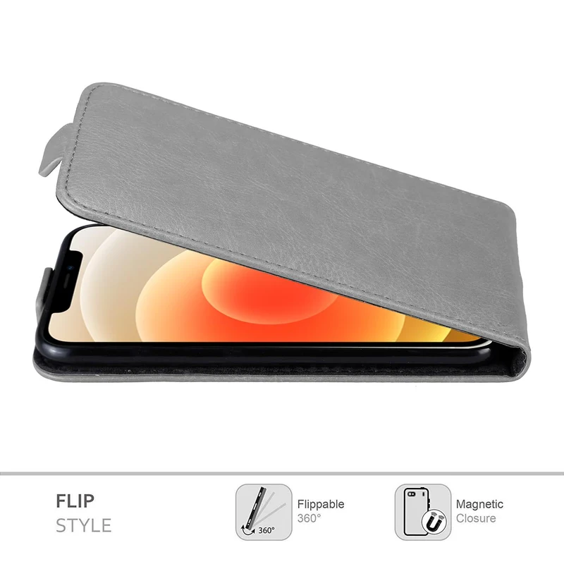 Cadorabo Hülle kompatibel mit Apple iPhone 12 MINI Schutzhülle im Flip Design mit Magnetverschluss