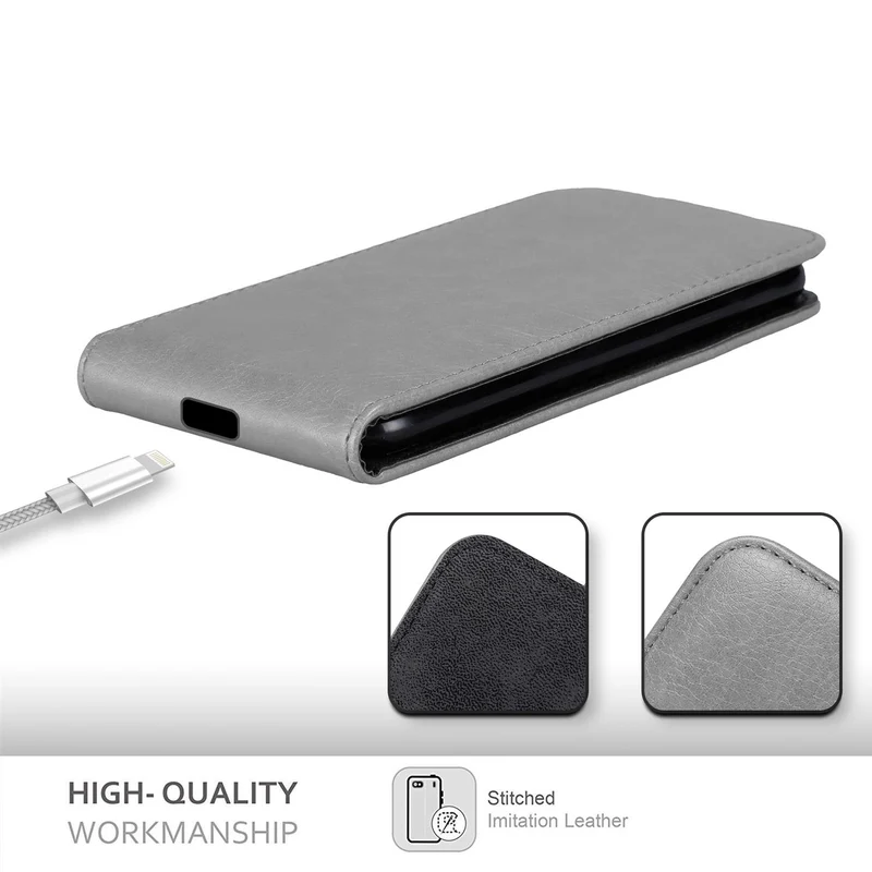 Cadorabo Hülle kompatibel mit Apple iPhone 12 MINI Schutzhülle im Flip Design mit Magnetverschluss