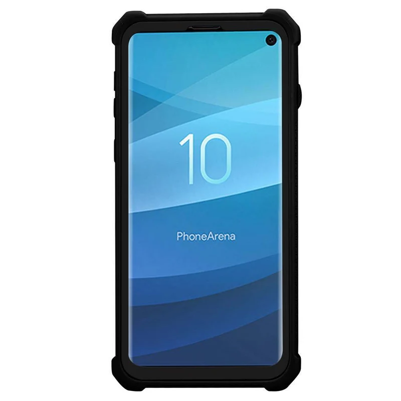 Cadorabo Hülle kompatibel mit Samsung Galaxy S10 4G 2-in-1 Schutzhülle mit TPU Silikon-Rand und Acryl-Glas-Rücken