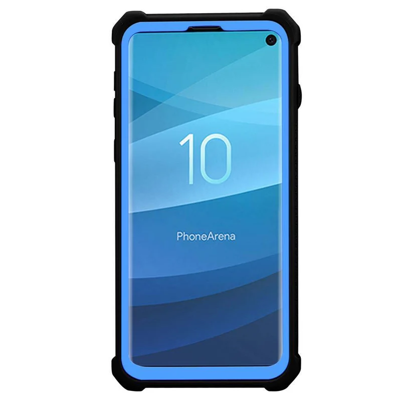 Cadorabo Hülle kompatibel mit Samsung Galaxy S10 4G 2-in-1 Schutzhülle mit TPU Silikon-Rand und Acryl-Glas-Rücken