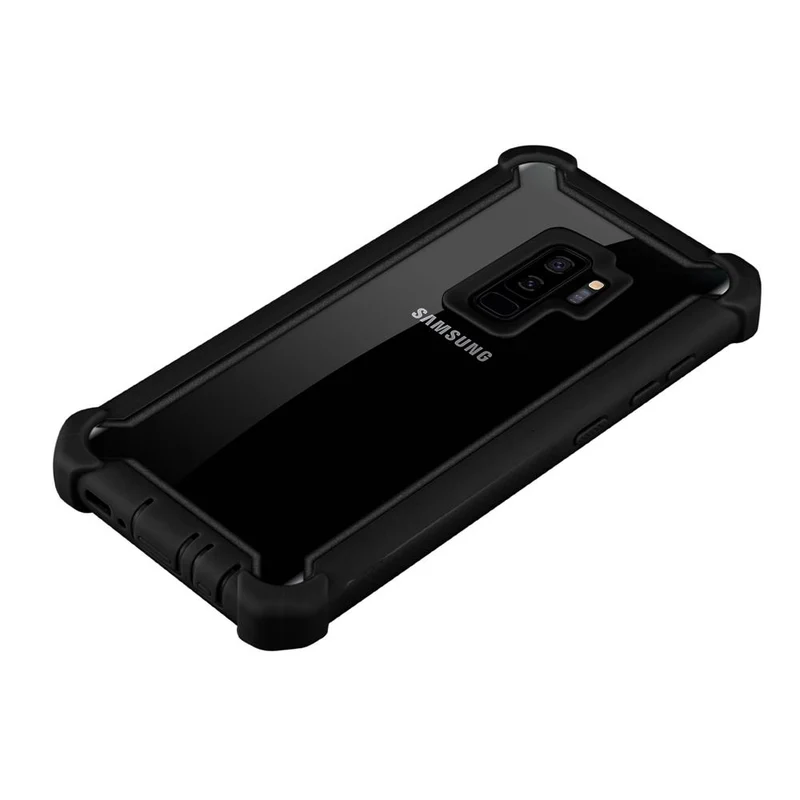 Cadorabo Hülle kompatibel mit Samsung Galaxy S9 PLUS 2-in-1 Schutzhülle mit TPU Silikon-Rand und Acryl-Glas-Rücken