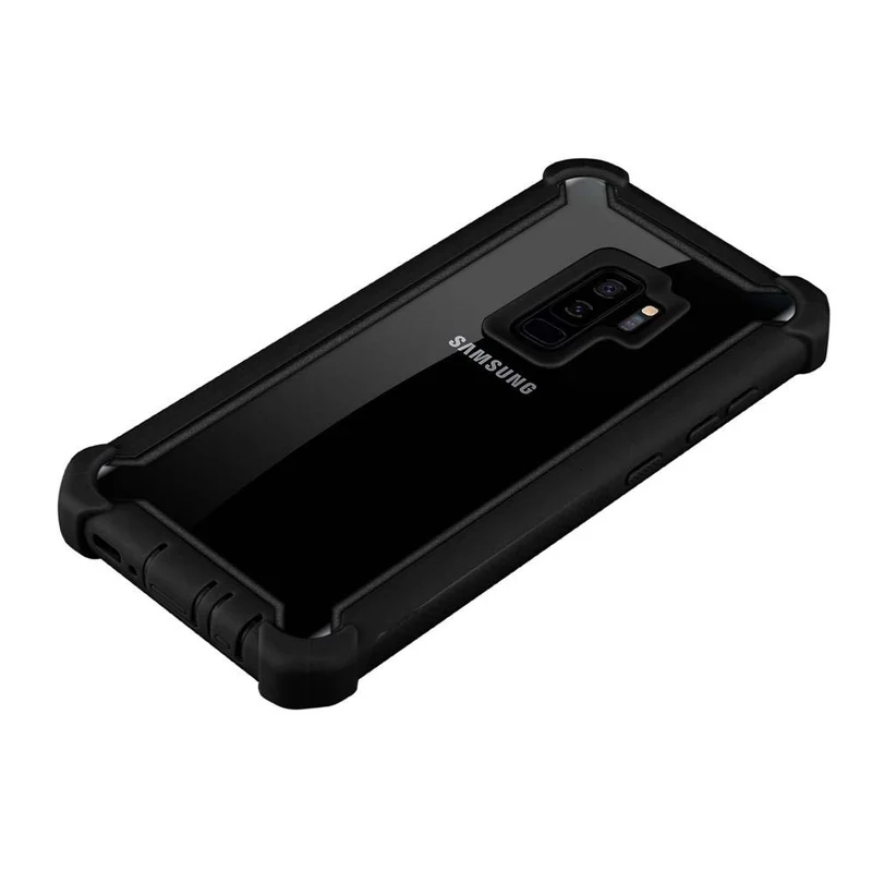 Cadorabo Hülle kompatibel mit Samsung Galaxy S9 PLUS 2-in-1 Schutzhülle mit TPU Silikon-Rand und Acryl-Glas-Rücken