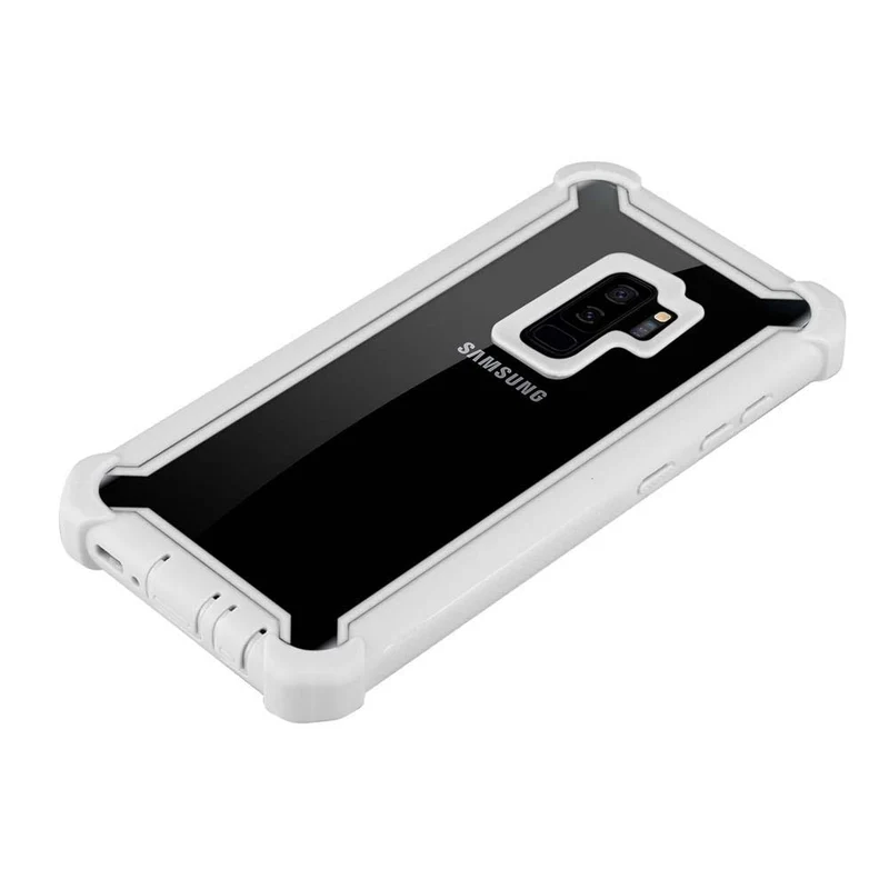 Cadorabo Hülle kompatibel mit Samsung Galaxy S9 PLUS 2-in-1 Schutzhülle mit TPU Silikon-Rand und Acryl-Glas-Rücken