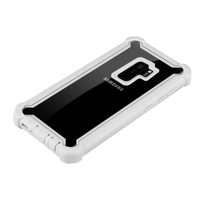 Cadorabo Hülle kompatibel mit Samsung Galaxy S9 PLUS 2-in-1 Schutzhülle mit TPU Silikon-Rand und Acryl-Glas-Rücken