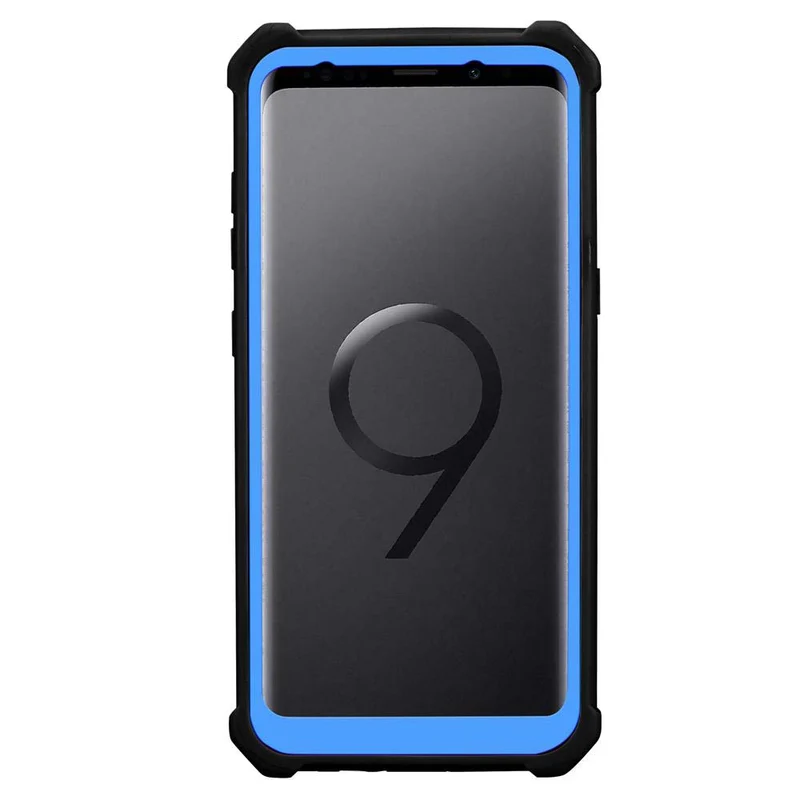 Cadorabo Hülle kompatibel mit Samsung Galaxy S9 PLUS 2-in-1 Schutzhülle mit TPU Silikon-Rand und Acryl-Glas-Rücken