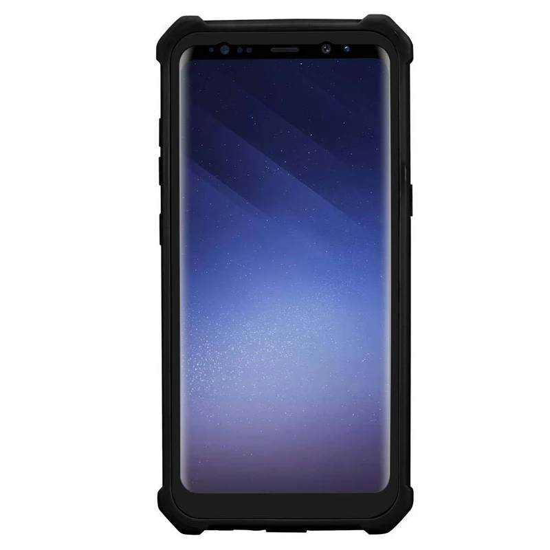 Cadorabo Hülle kompatibel mit Samsung Galaxy S9 2-in-1 Schutzhülle mit TPU Silikon-Rand und Acryl-Glas-Rücken