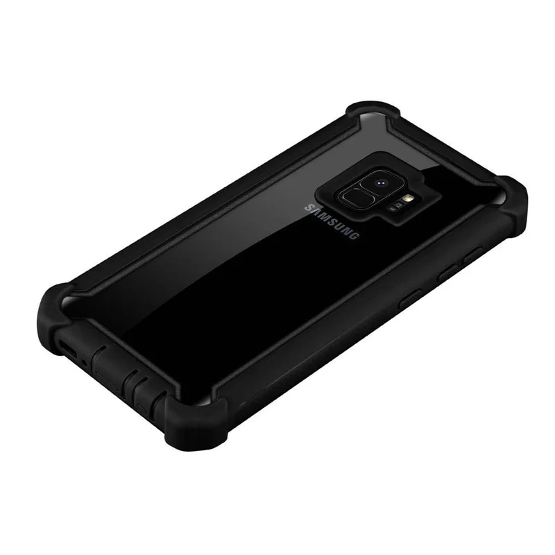Cadorabo Hülle kompatibel mit Samsung Galaxy S9 2-in-1 Schutzhülle mit TPU Silikon-Rand und Acryl-Glas-Rücken
