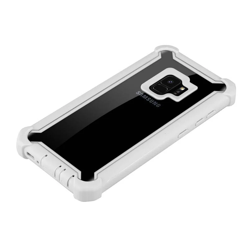 Cadorabo Hülle kompatibel mit Samsung Galaxy S9 2-in-1 Schutzhülle mit TPU Silikon-Rand und Acryl-Glas-Rücken
