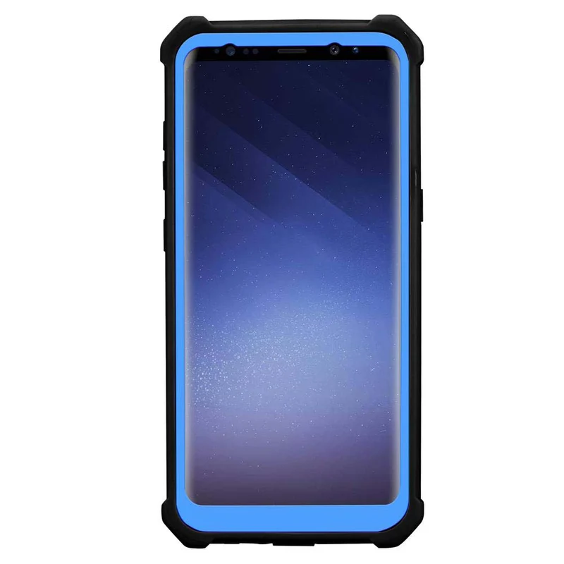 Cadorabo Hülle kompatibel mit Samsung Galaxy S9 2-in-1 Schutzhülle mit TPU Silikon-Rand und Acryl-Glas-Rücken