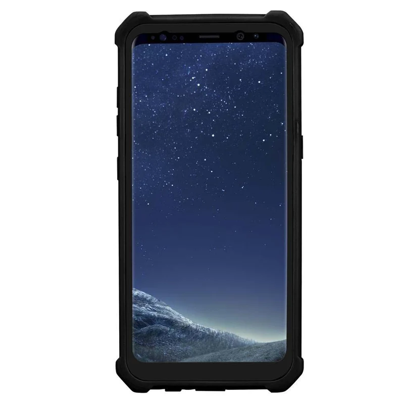 Cadorabo Hülle kompatibel mit Samsung Galaxy S8 PLUS 2-in-1 Schutzhülle mit TPU Silikon-Rand und Acryl-Glas-Rücken