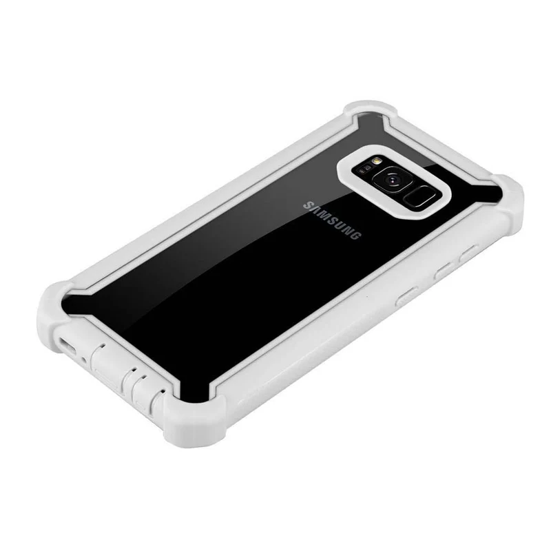 Cadorabo Hülle kompatibel mit Samsung Galaxy S8 PLUS 2-in-1 Schutzhülle mit TPU Silikon-Rand und Acryl-Glas-Rücken