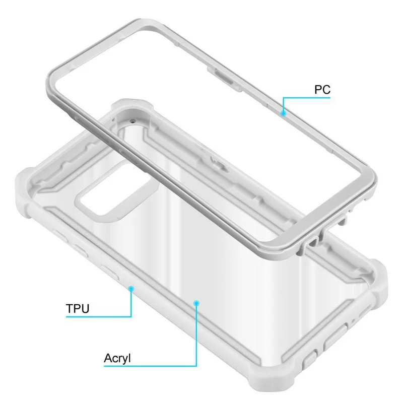 Cadorabo Hülle kompatibel mit Samsung Galaxy S8 PLUS 2-in-1 Schutzhülle mit TPU Silikon-Rand und Acryl-Glas-Rücken