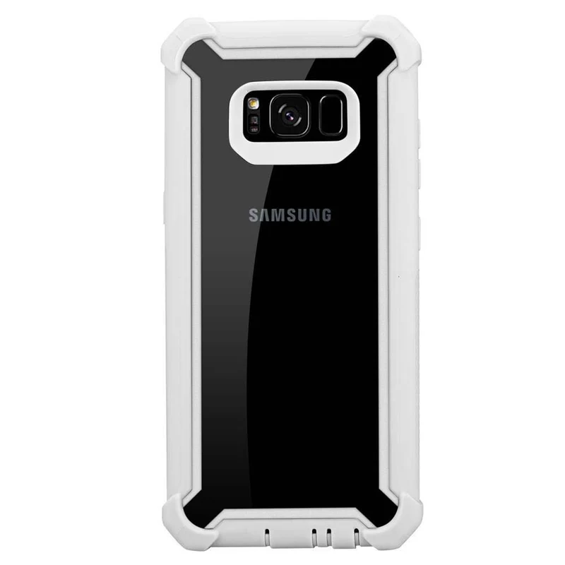 Cadorabo Hülle kompatibel mit Samsung Galaxy S8 PLUS 2-in-1 Schutzhülle mit TPU Silikon-Rand und Acryl-Glas-Rücken