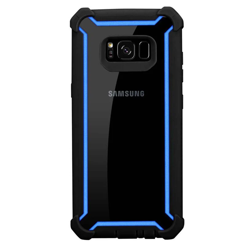 Cadorabo Hülle kompatibel mit Samsung Galaxy S8 PLUS 2-in-1 Schutzhülle mit TPU Silikon-Rand und Acryl-Glas-Rücken