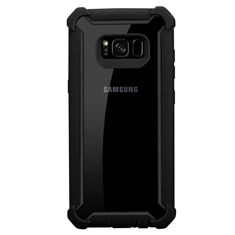 Cadorabo Hülle kompatibel mit Samsung Galaxy S8 2-in-1 Schutzhülle mit TPU Silikon-Rand und Acryl-Glas-Rücken