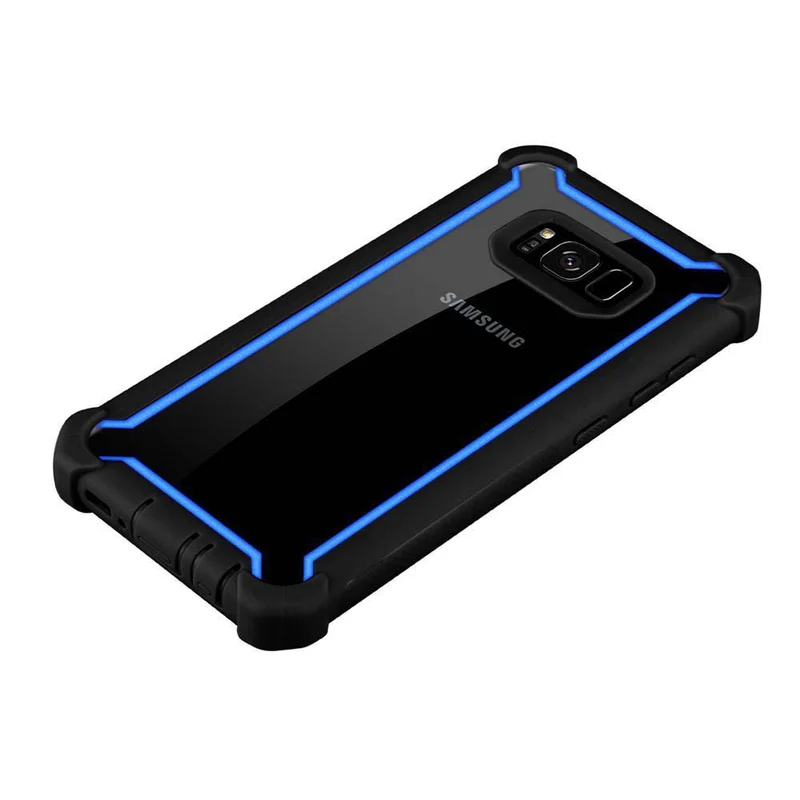 Cadorabo Hülle kompatibel mit Samsung Galaxy S8 2-in-1 Schutzhülle mit TPU Silikon-Rand und Acryl-Glas-Rücken