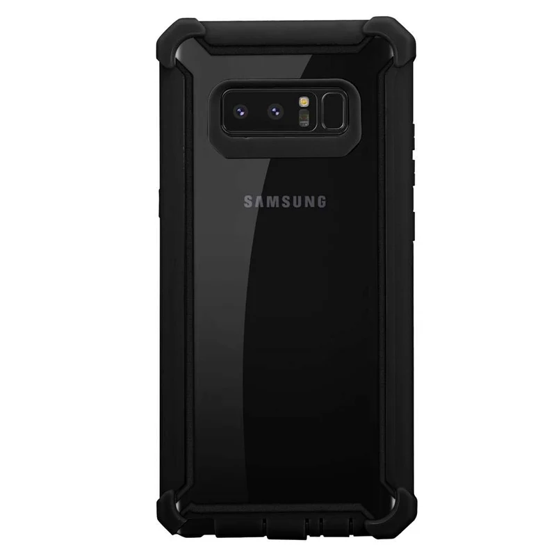 Cadorabo Hülle kompatibel mit Samsung Galaxy NOTE 8 2-in-1 Schutzhülle mit TPU Silikon-Rand und Acryl-Glas-Rücken