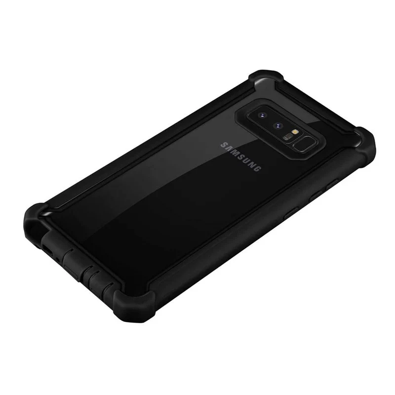 Cadorabo Hülle kompatibel mit Samsung Galaxy NOTE 8 2-in-1 Schutzhülle mit TPU Silikon-Rand und Acryl-Glas-Rücken